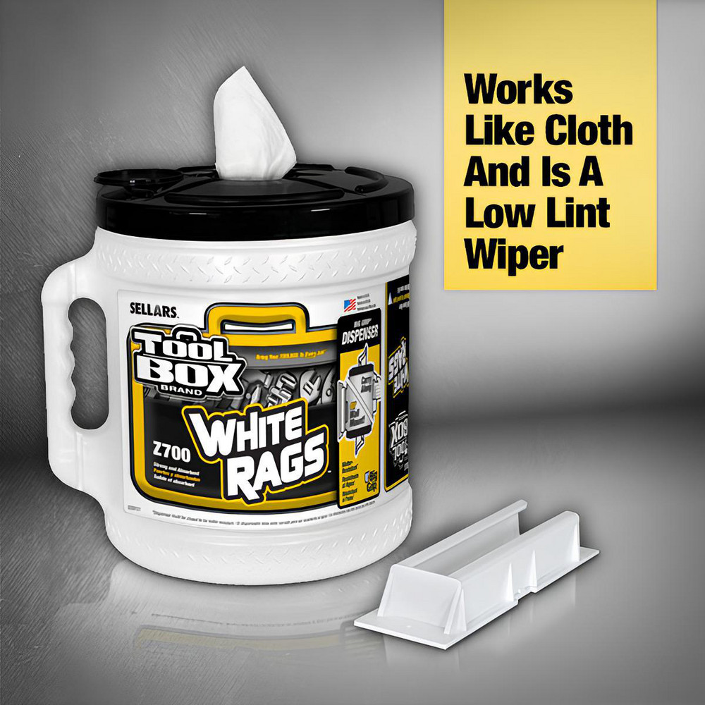 Sellars TOOLBOX Z700 Wipers: Dry, 260 Sheets/Bucket, Big Grip Center-Pull Bucket, 12.0" x 10.0", White - 70320