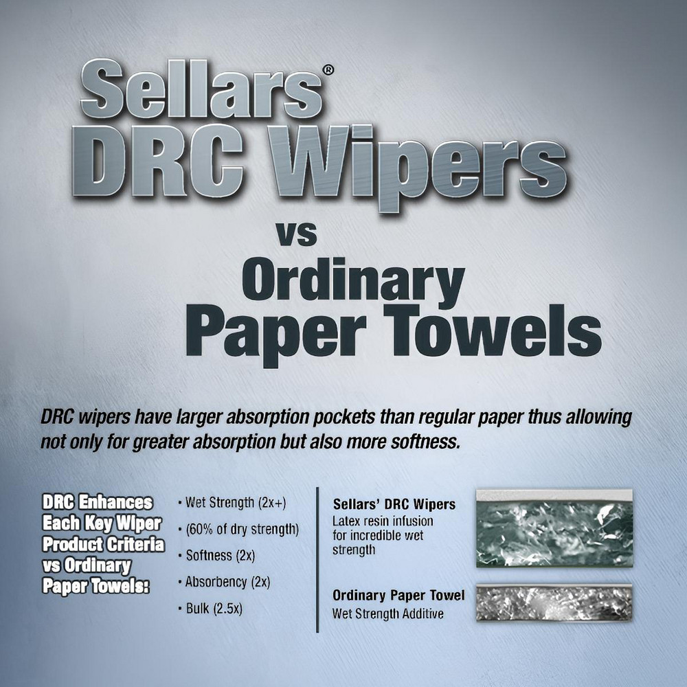 Sellars TOOLBOX Z700 Wipers: Dry, 260 Sheets/Bucket, Big Grip Center-Pull Bucket, 12.0" x 10.0", White - 70320