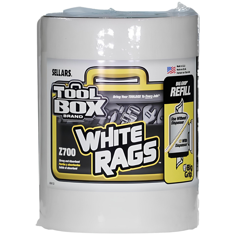 Sellars TOOLBOX Z700 Wipers: Dry, 260 Sheets/Roll, Big Grip Refill Center-Pull Roll, 12.0" x 10.0", White - 70321