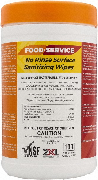 2XL CareWipes  ESD/Antistatic Cleaning Wipes: Pre-Moistened, 400 Ct - 2XL-440