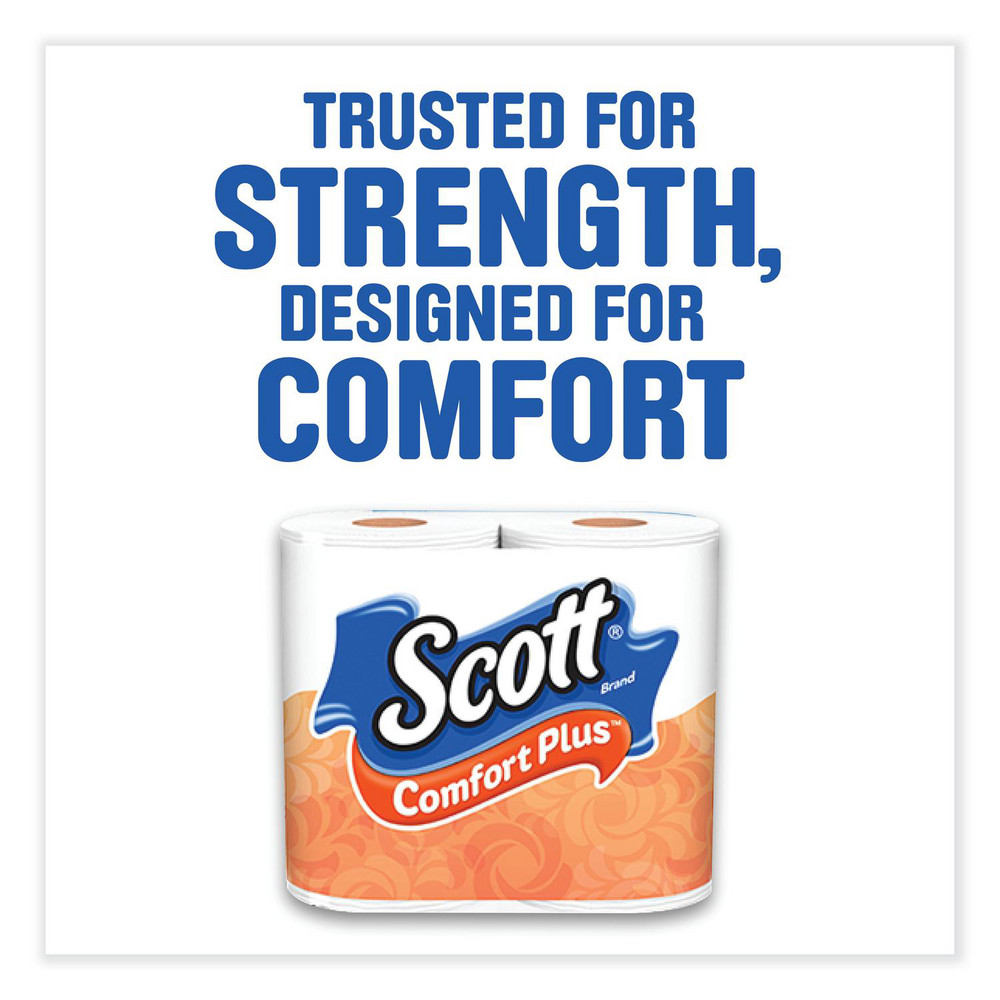 Scott ComfortPlus Toilet Paper, Mega Roll, Septic Safe, 1-Ply, White, 425 Sheets/Roll, 12 Rolls/Pack - KCM54245