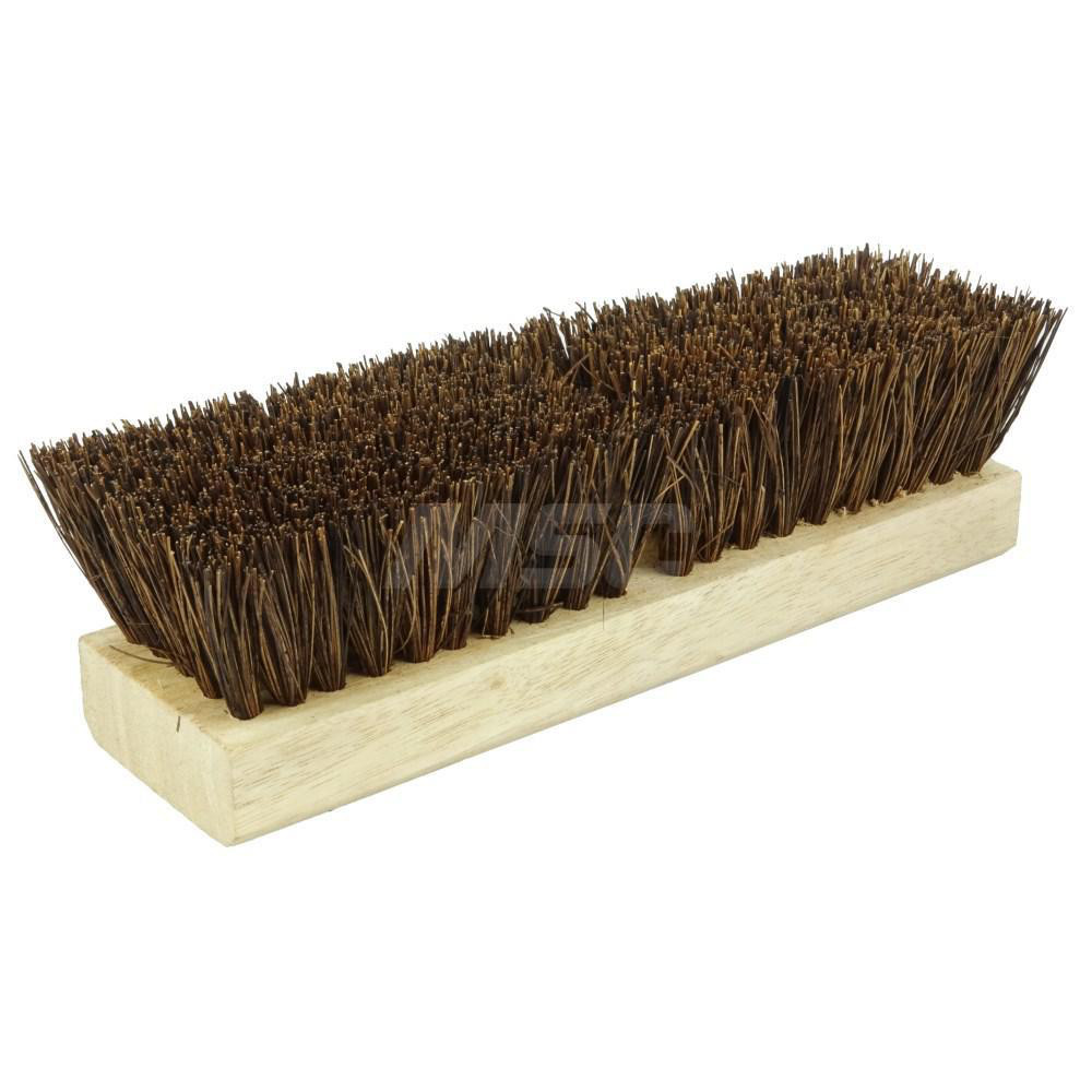Weiler Scrub Brush: 10" Brush Length, 2-3/4" Brush Width, Palmetto Fiber Bristles - 44026