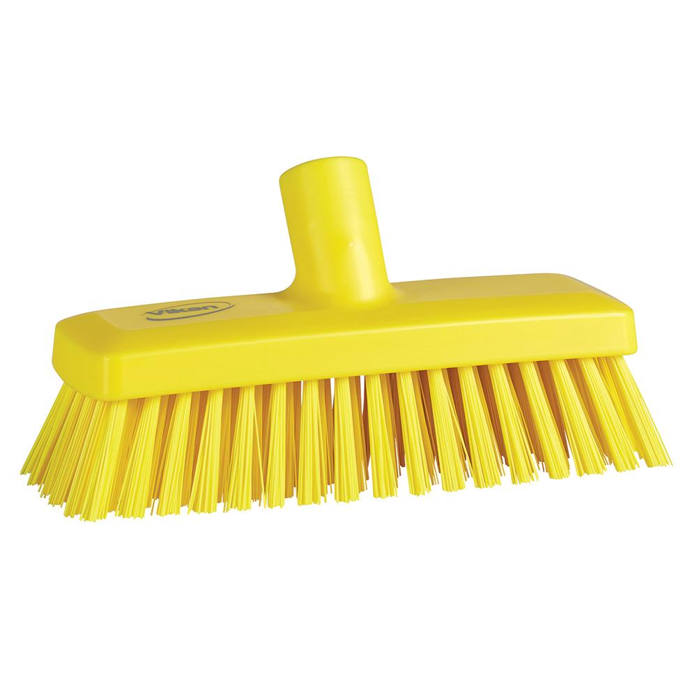 Weiler Scrub Brush: 10" Brush Length, 2-3/4" Brush Width, Palmetto Fiber Bristles - 44026