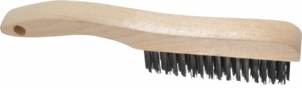Made in USA Cleaning & Finishing Brush: 4-1/4" Brush Length, 2-1/2" Brush Width, Horsehair Bristles - 1806-HH