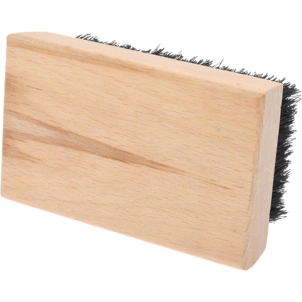 Made in USA Cleaning & Finishing Brush: 4-1/4" Brush Length, 2-1/2" Brush Width, Horsehair Bristles - 1806-HH
