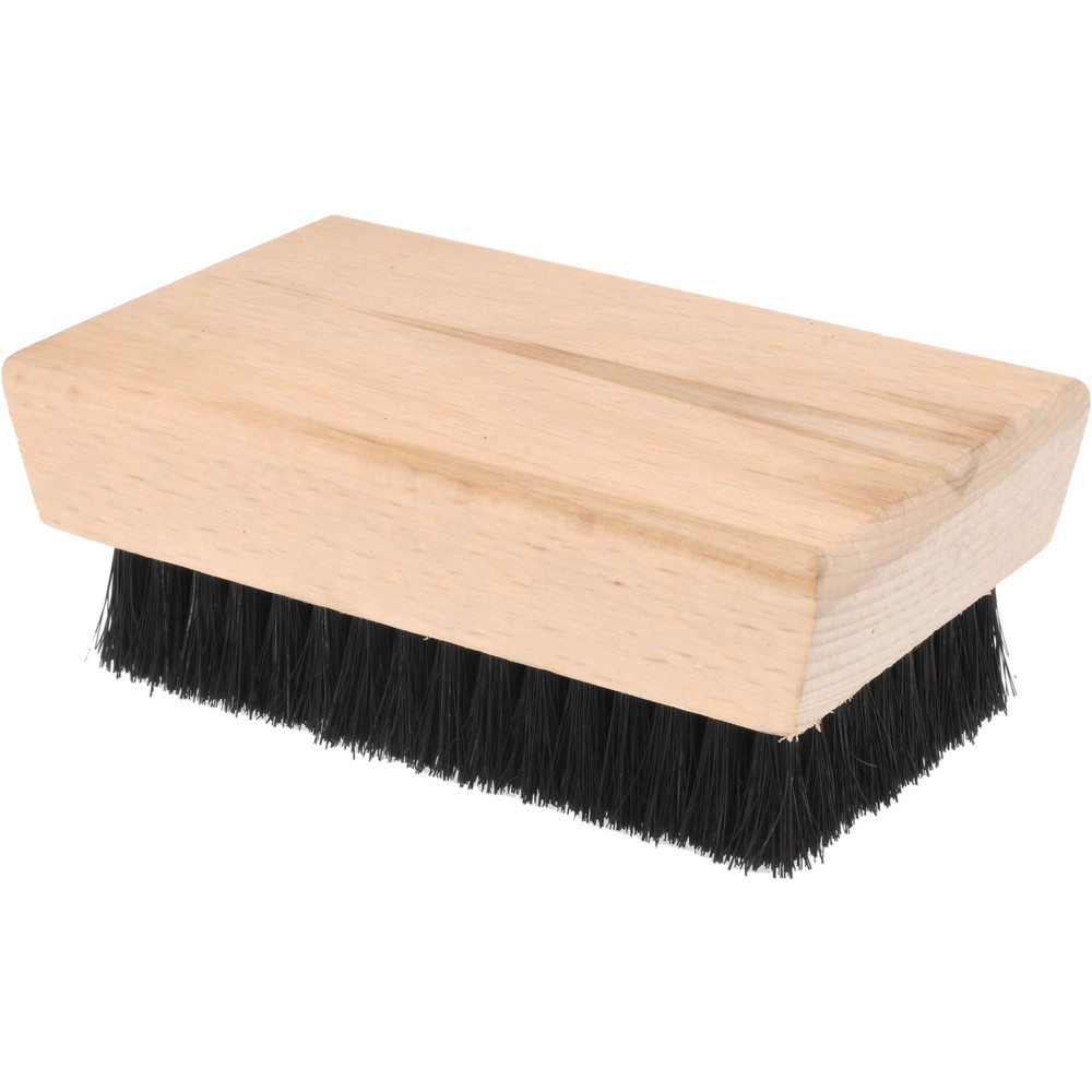 Made in USA Cleaning & Finishing Brush: 4-1/4" Brush Length, 2-1/2" Brush Width, Horsehair Bristles - 1806-HH