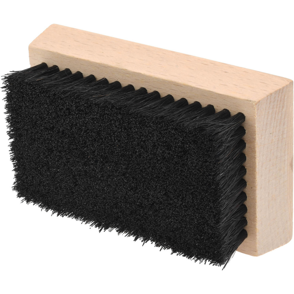 Made in USA Cleaning & Finishing Brush: 4-1/4" Brush Length, 2-1/2" Brush Width, Horsehair Bristles - 1806-HH
