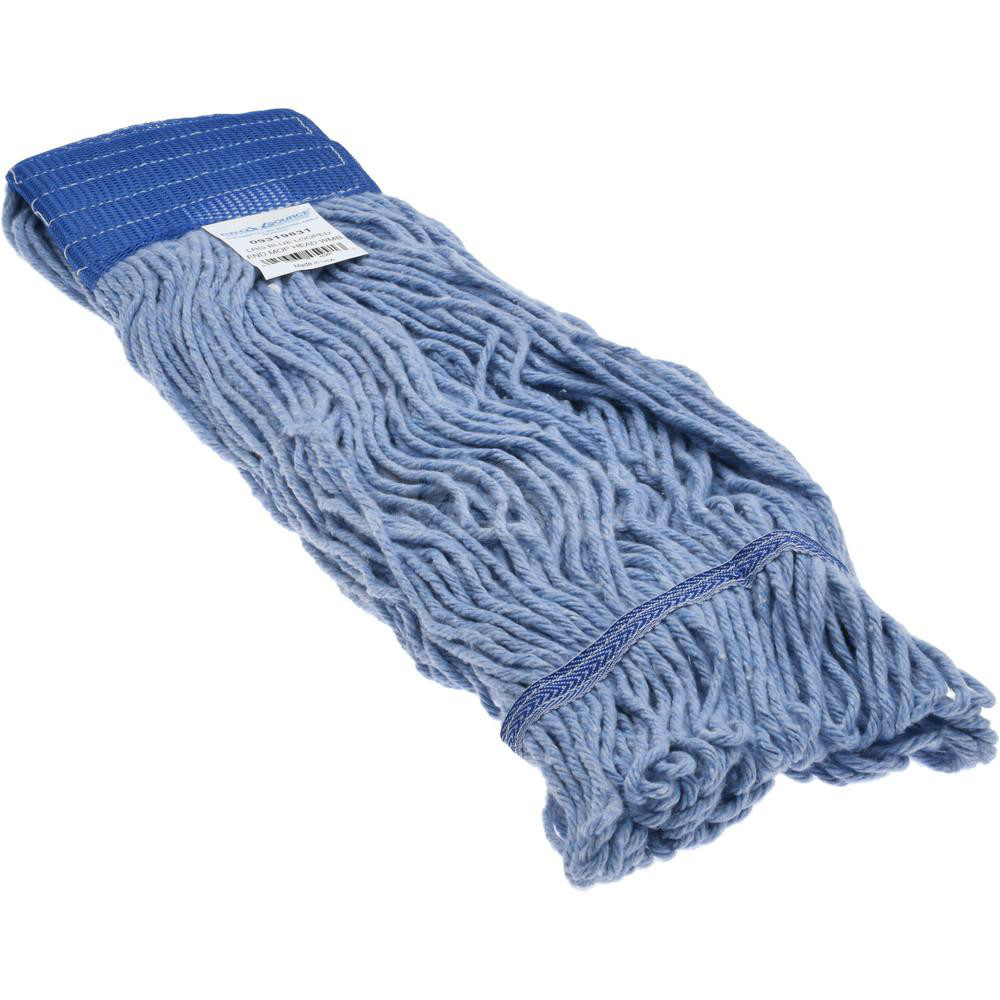PRO-SOURCE Wet Mop Loop: Clamp Jaw, X-Small, Blue & White Mop, Synthetic - 08625485
