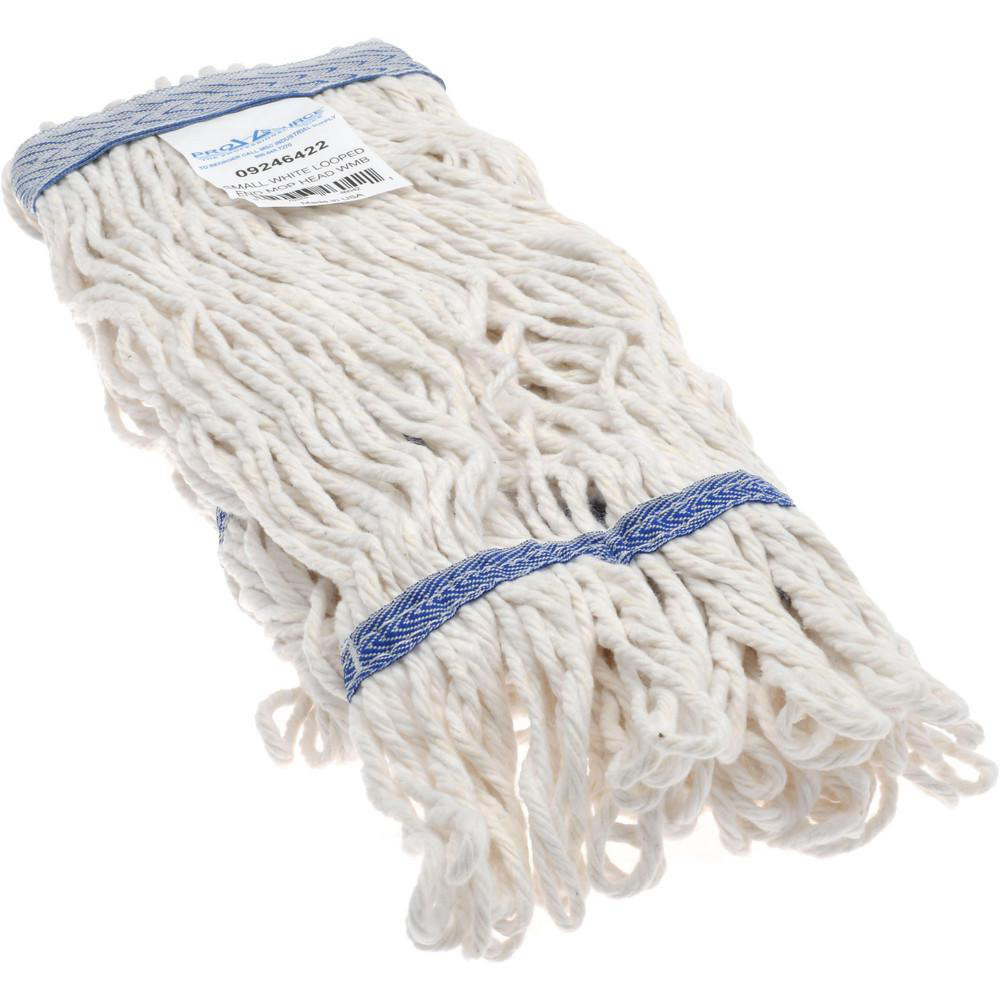 PRO-SOURCE Wet Mop Loop: Clamp Jaw, X-Small, Blue & White Mop, Synthetic - 08625485
