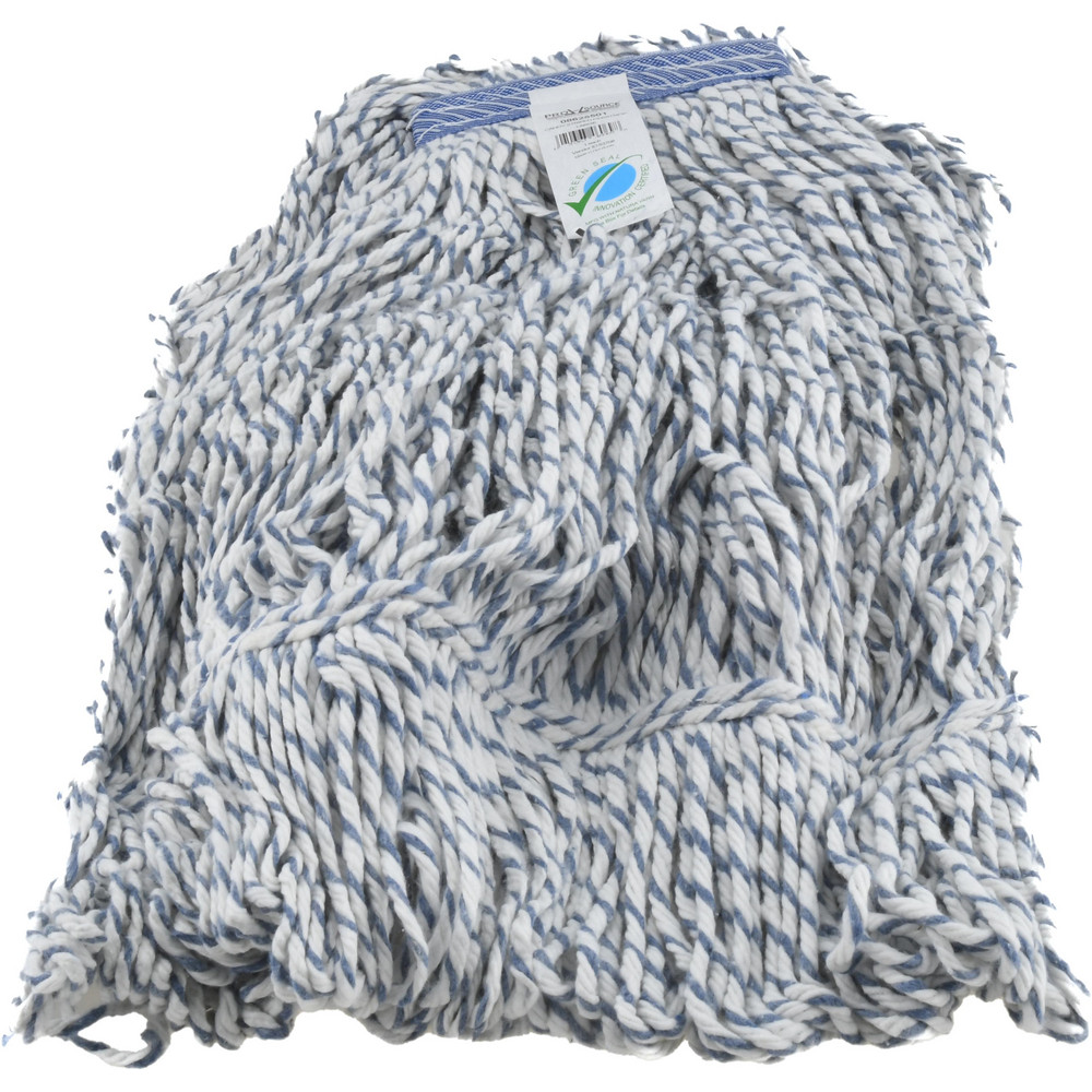 PRO-SOURCE Wet Mop Loop: Clamp Jaw, X-Small, Blue & White Mop, Synthetic - 08625485