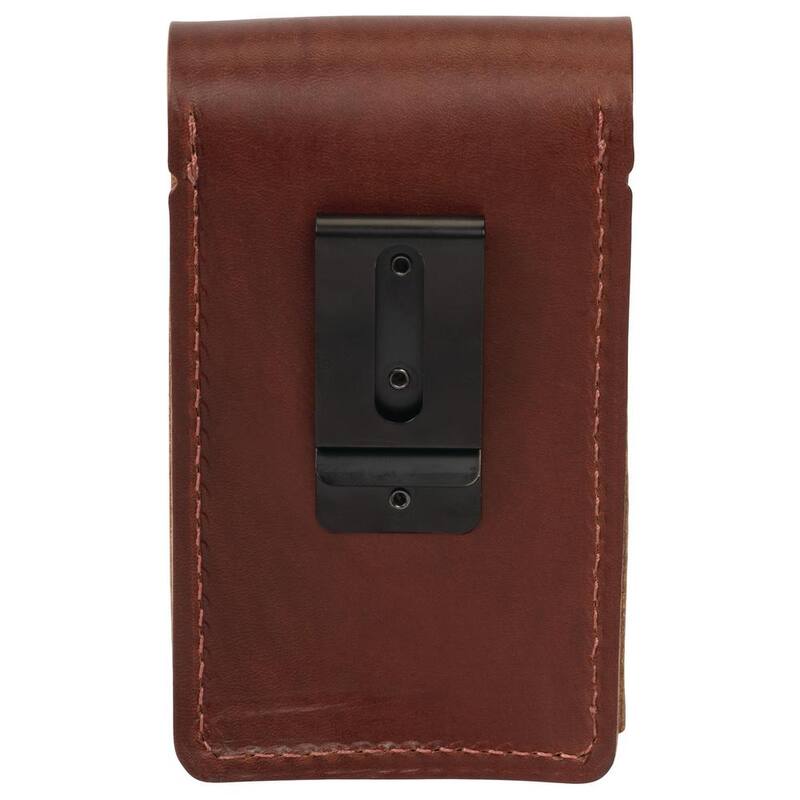 Weaver Tool Gear Large Leather Clip-On Cell Phone Holder Leather Brown - 85628-60-01