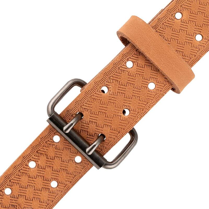 BUCKET BOSS 2 in. Classic Series Saddle Leather Extra Large Work Tool Belt (Waists 37 in. to 56 in.) - 55134