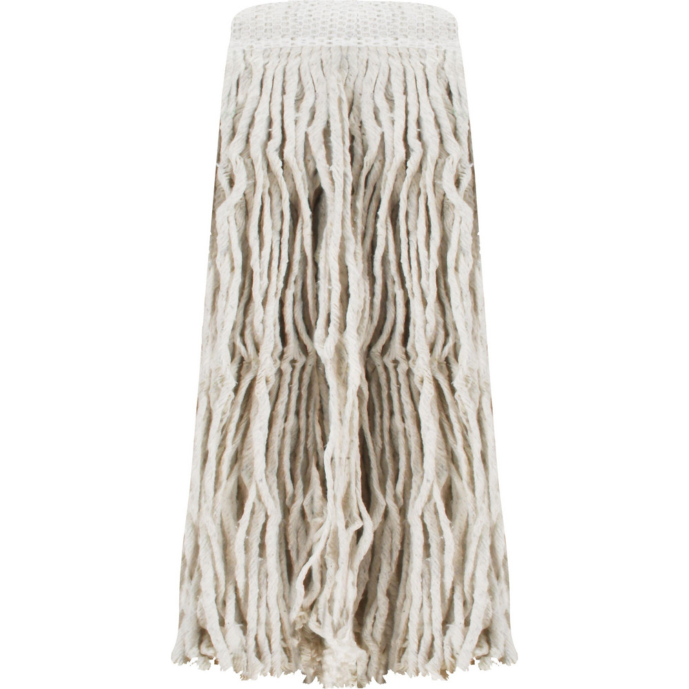 AbilityOne Wet Mop Cut: Clamp Jaw, Medium, Natural Mop, Cotton - 7920001415547