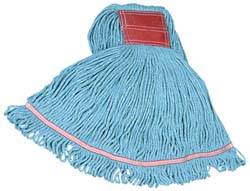 Rubbermaid Wet Mop Loop: Medium, Green Mop, Blended Fiber - FGC15206GR00