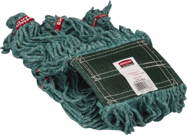Rubbermaid Wet Mop Loop: Medium, Green Mop, Blended Fiber - FGC15206GR00