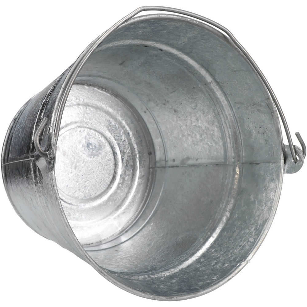 Behrens 10 Qt, 10-1/4" High, Galvanized Steel Round Gray Single Pail - 1210