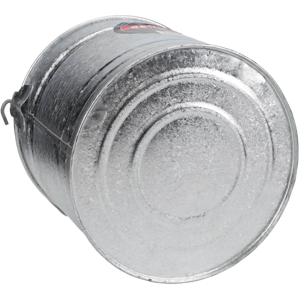 Behrens 10 Qt, 10-1/4" High, Galvanized Steel Round Gray Single Pail - 1210