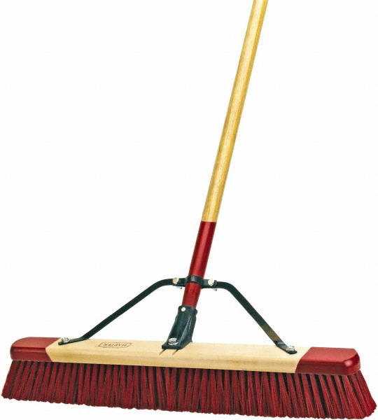 Bon Tool Push Broom: 13.5" Wide, Tampico Bristle - 15-256