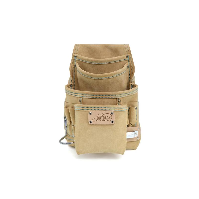 OX TOOLS Trade Suede Leather 10-Pocket Tool/Fastener Tool Pouch - OX-T264010