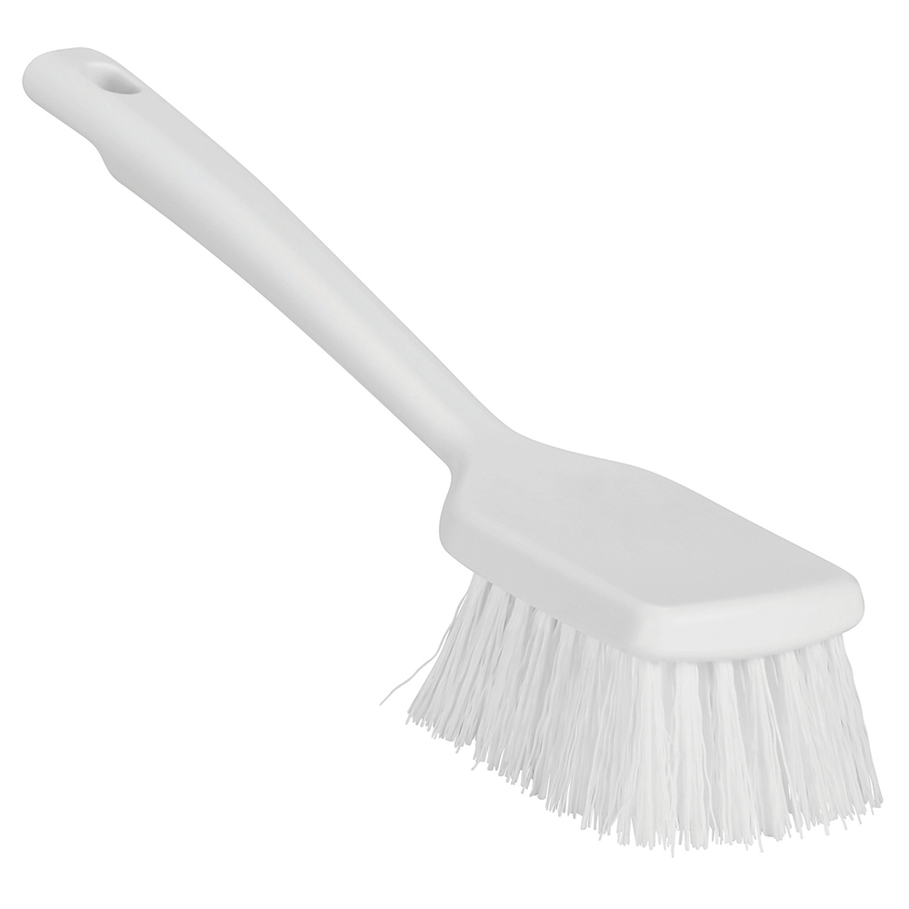 Vikan ColorCore Washing Brush with Short Handle, 11.8" Stiff, Green - 410712