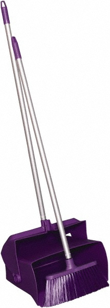 Vikan Lobby Dustpan w/Broom, 14.6", Purple - 62508