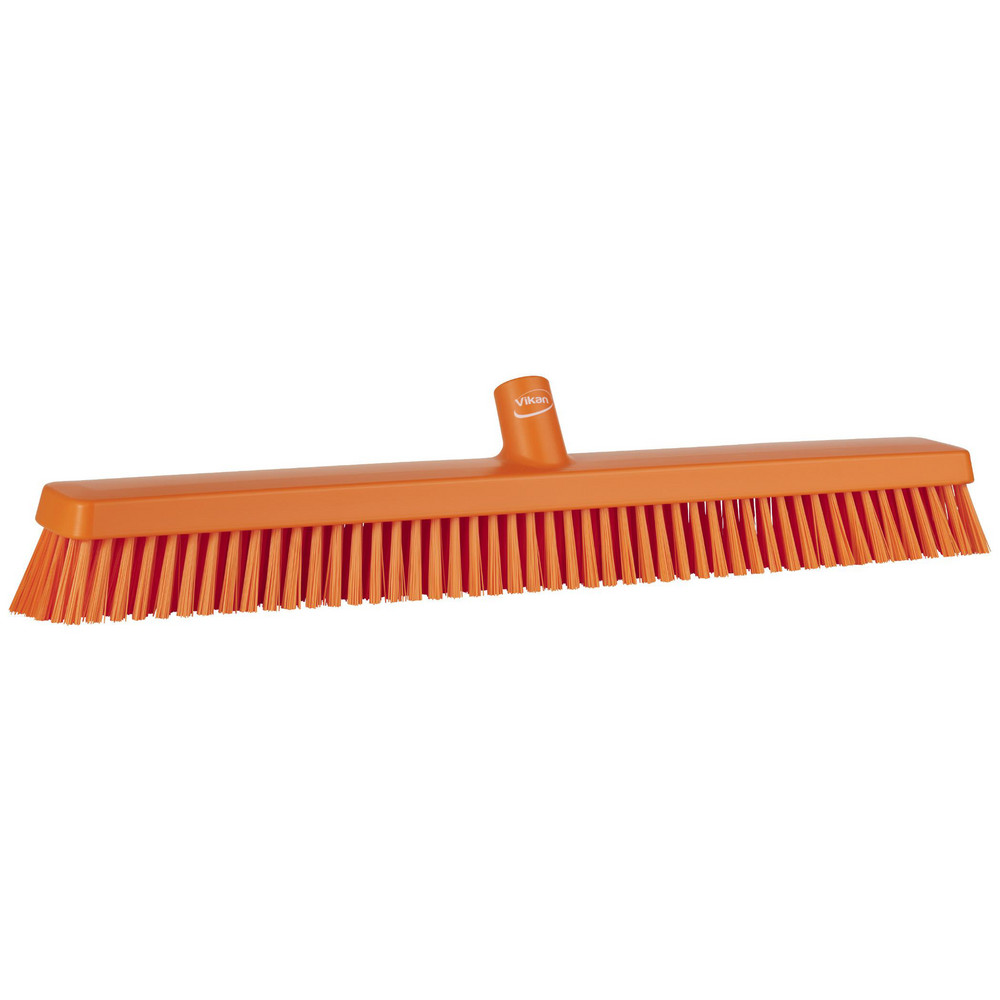 Weiler Push Broom: 16" Wide, Wire Broom, Steel Wire Bristles - 70215