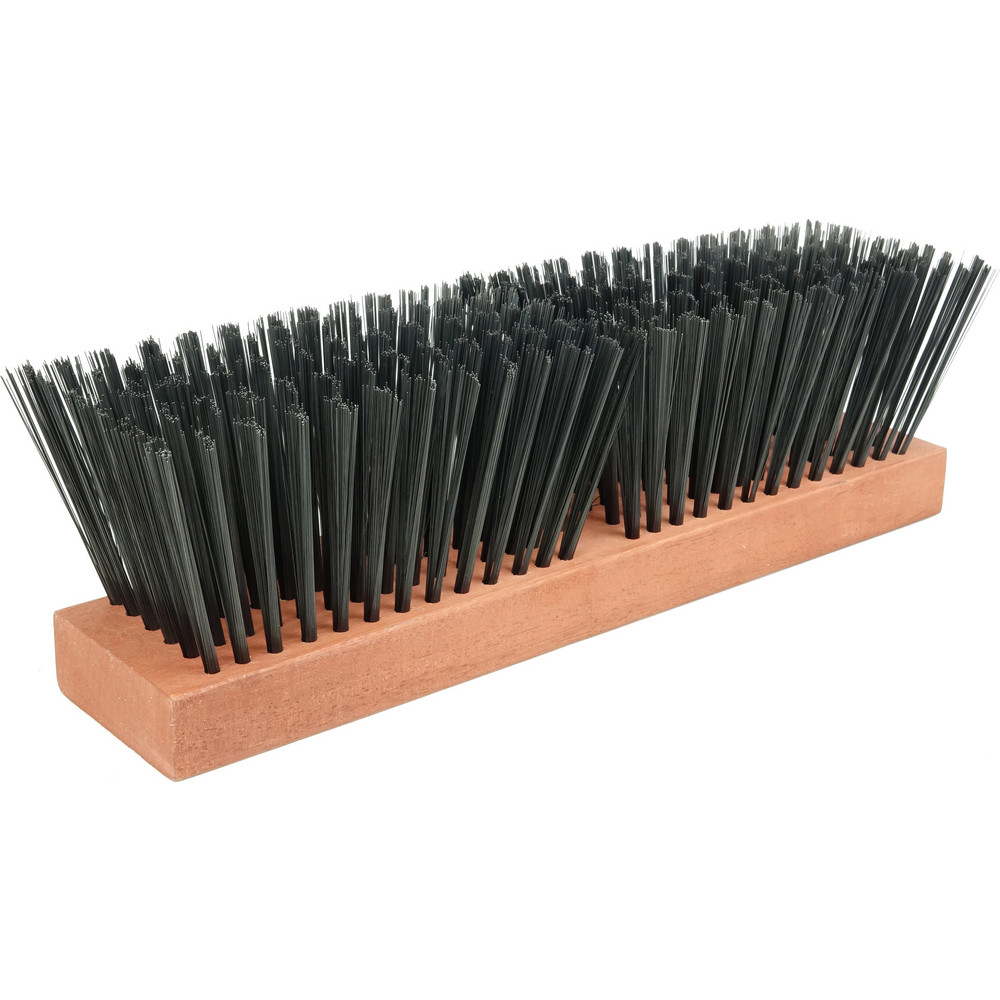 Weiler Push Broom: 16" Wide, Wire Broom, Steel Wire Bristles - 70215