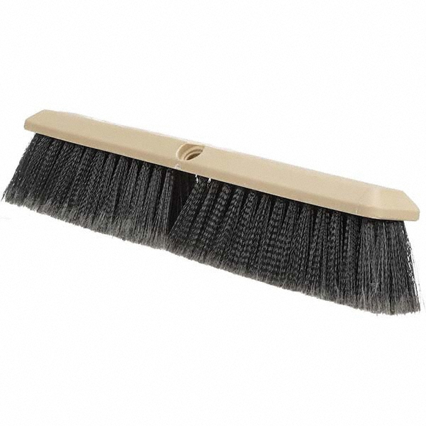 Weiler Push Broom: 14" Wide, Wire Broom, Steel Wire Bristles - 42030