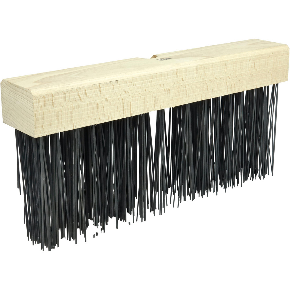 Weiler Push Broom: 14" Wide, Wire Broom, Steel Wire Bristles - 42030