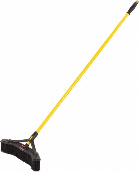 Osborn Push Broom: 24.0000" Wide, Medium-Duty, Polypropylene Bristles - 0008121700