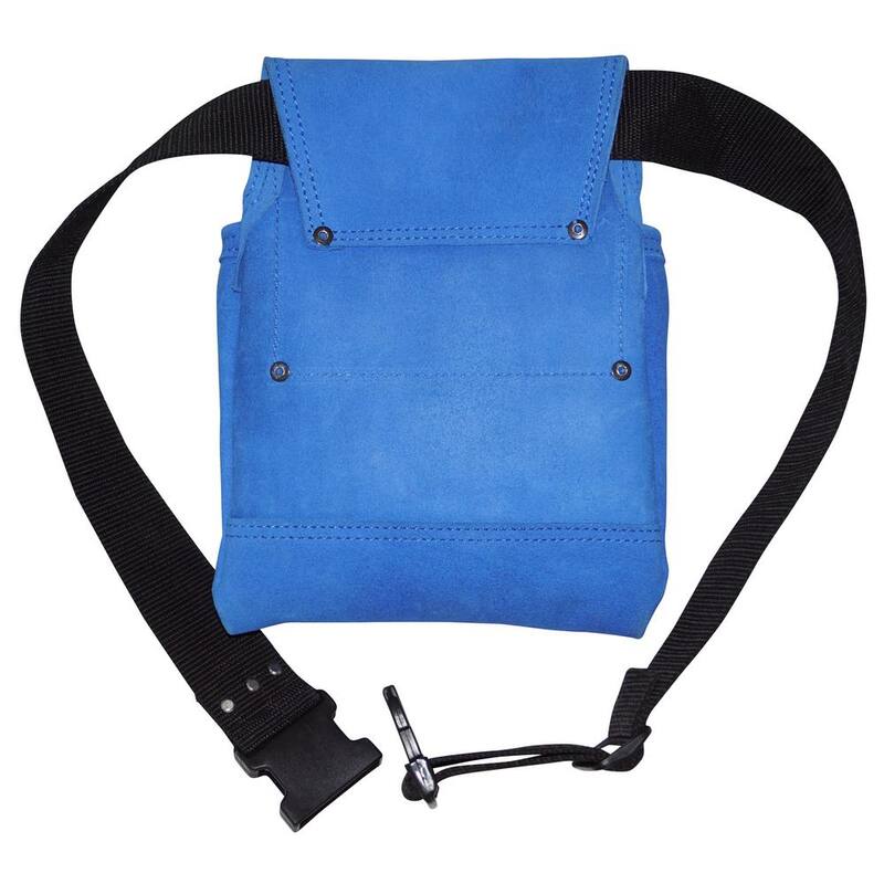 Graintex 3-Pocket Nail and Tool Pouch with Blue Suede Leather Belt - SS2133