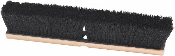 Ames True Temper Push Broom: 24" Wide, Horsehair Bristle - 348