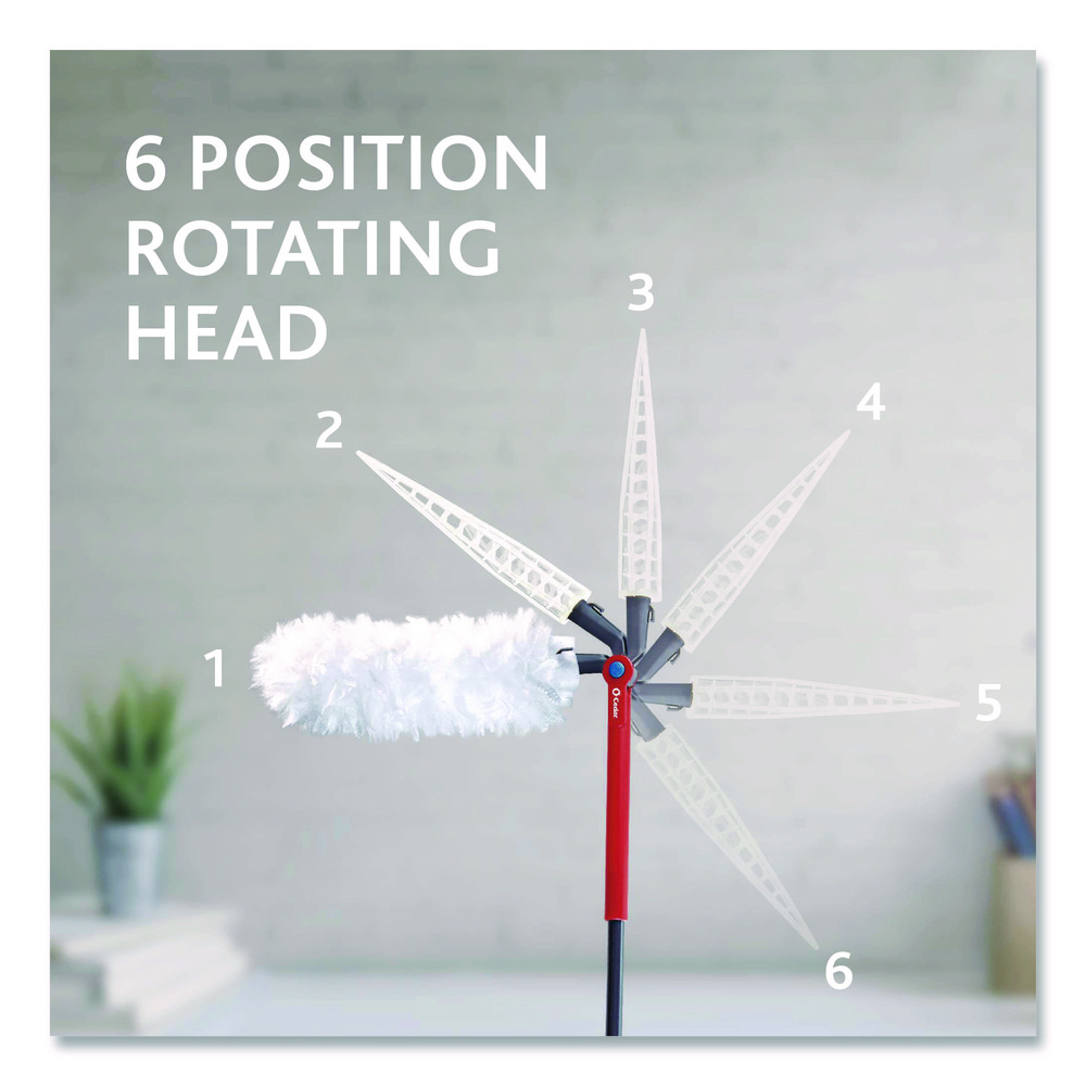 O-Cedar Dust Mop Heads & Pads: Dust Mop Type: Duster Kit; Connection Type: Slip-On; Head Material: Synthetic; Head Style: Swivel - FHD172148CT