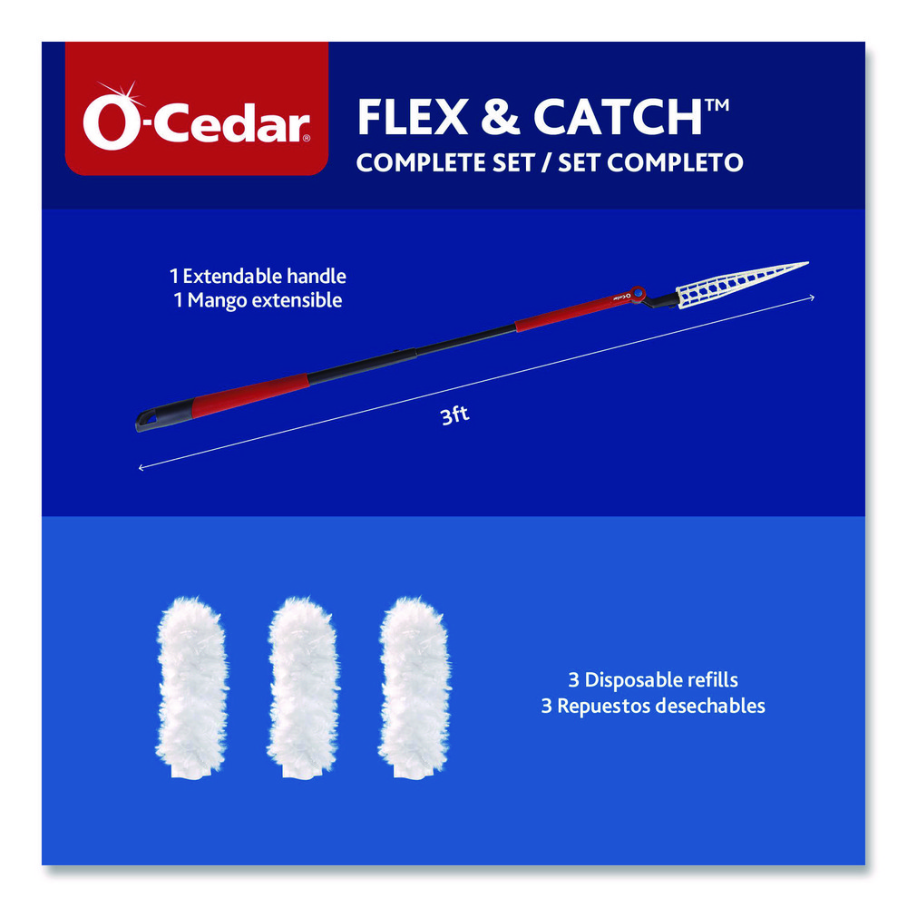 O-Cedar Dust Mop Heads & Pads: Dust Mop Type: Duster Kit; Connection Type: Slip-On; Head Material: Synthetic; Head Style: Swivel - FHD172148CT