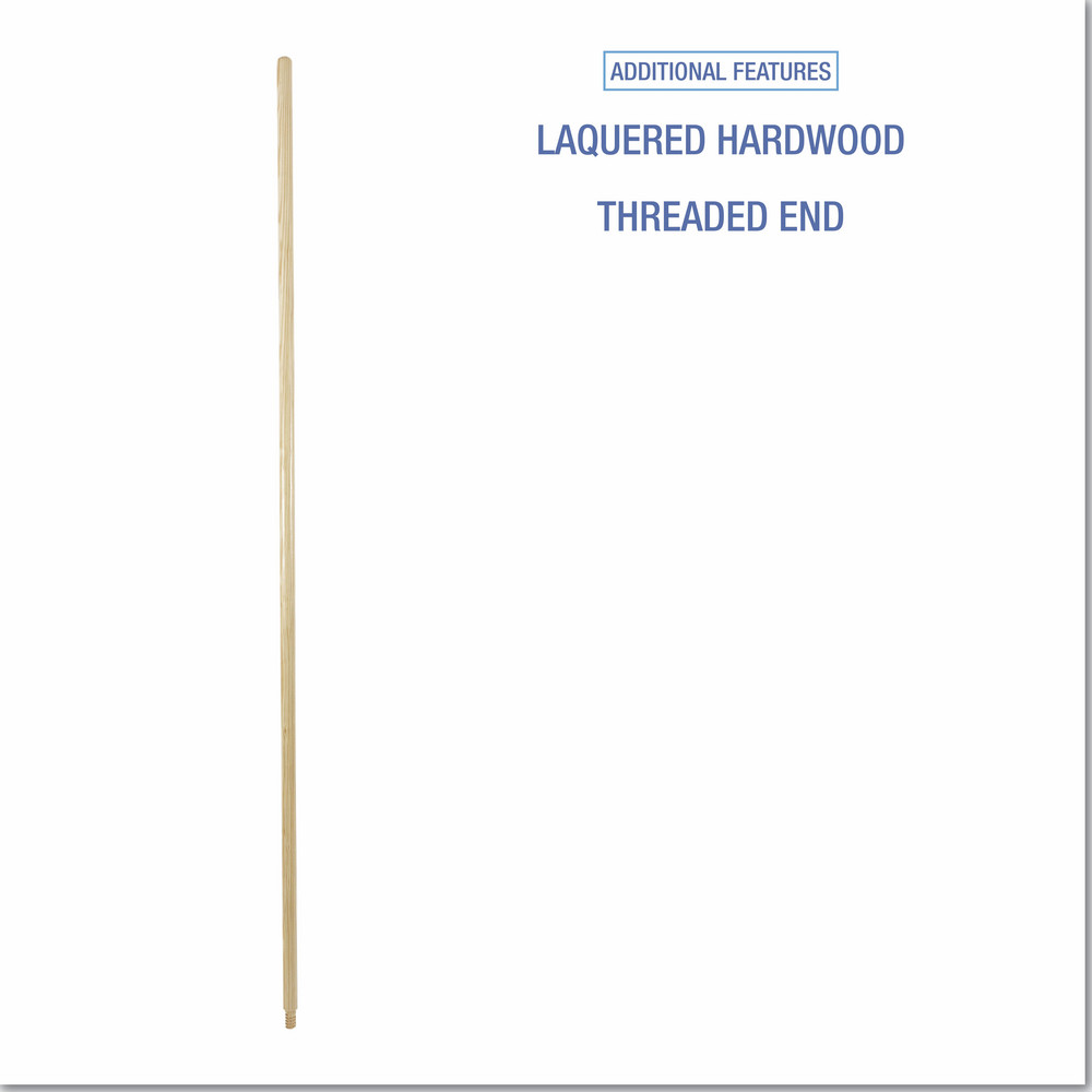 Boardwalk Mop Handle: 60" Long Use with Boardwalk Broom Heads - BWK122
