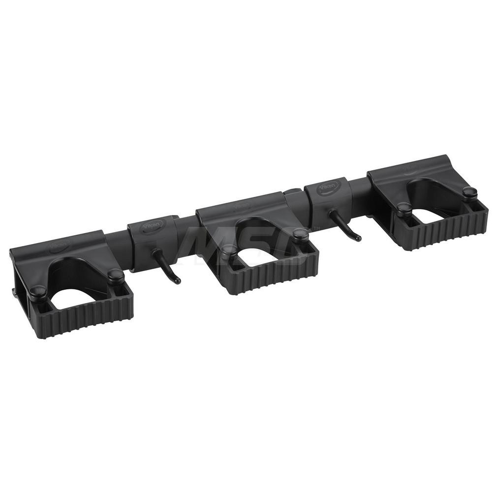 Vikan Hygienic Hi-Flex Wall Bracket System, 16.5", Black - 10119