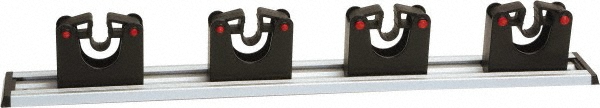 Vikan Hygienic Hi-Flex Wall Bracket System, 16.5", Black - 10119
