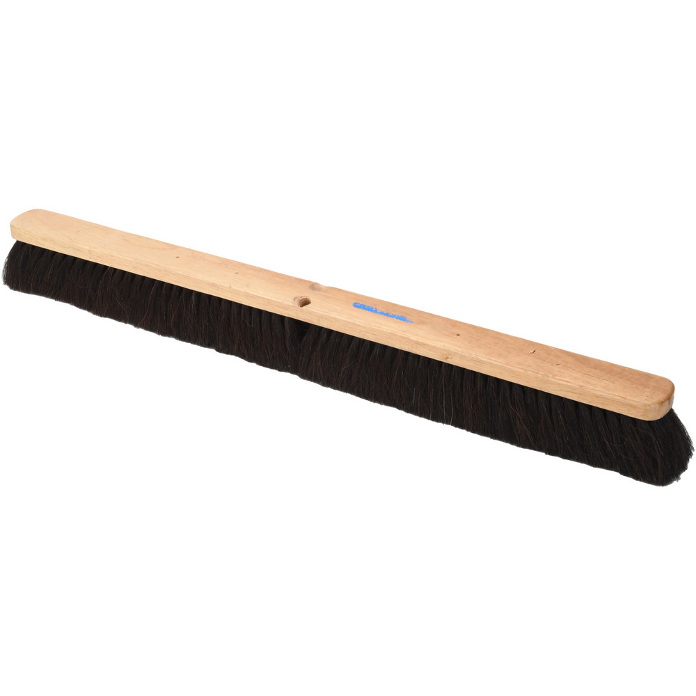 Ames True Temper Push Broom: 18" Wide, Horsehair Bristle - 347