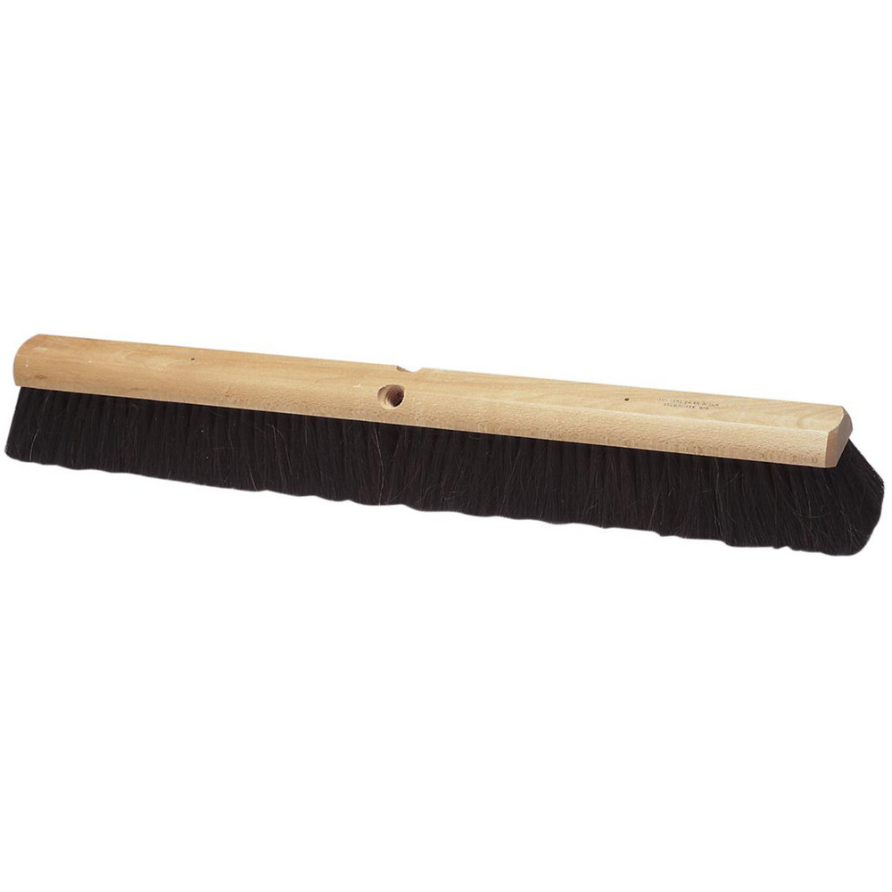 Ames True Temper Push Broom: 18" Wide, Horsehair Bristle - 347