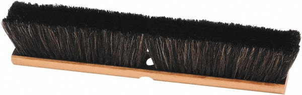Ames True Temper Push Broom: 18" Wide, Horsehair Bristle - 347