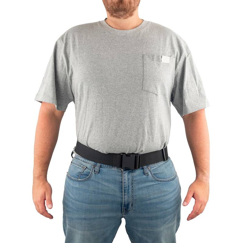 Husky 2 in. Quick Release Work Tool Belt with 7 in. Clip On Tool Belt Pouch - HD55300-TH-BD