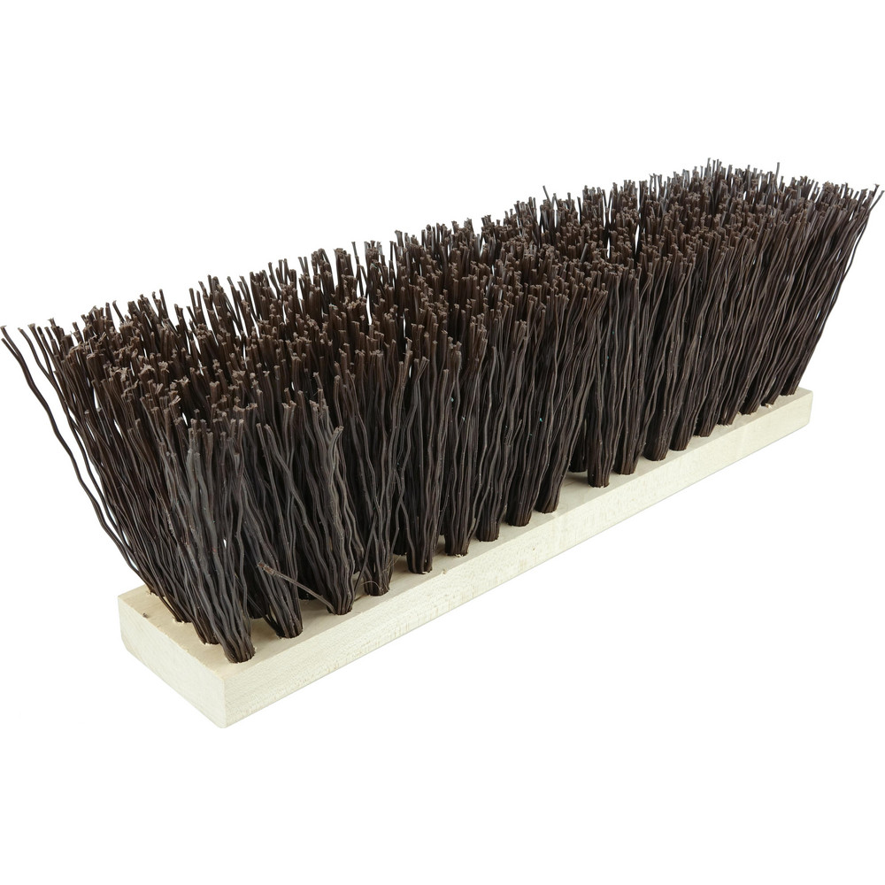Weiler Push Broom: 24" Wide, Street Broom, Polypropylene Bristles - 42174