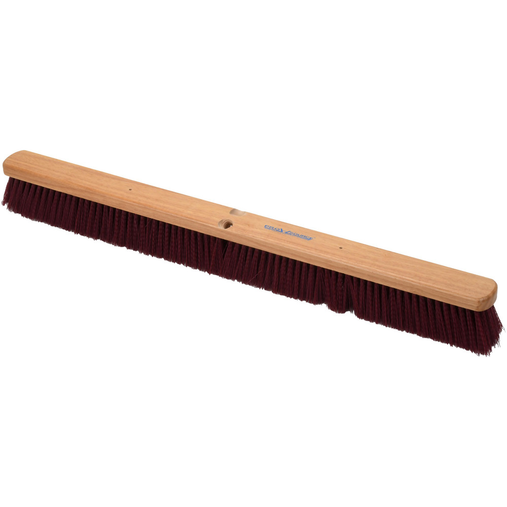 Weiler Push Broom: 24" Wide, Street Broom, Polypropylene Bristles - 42174