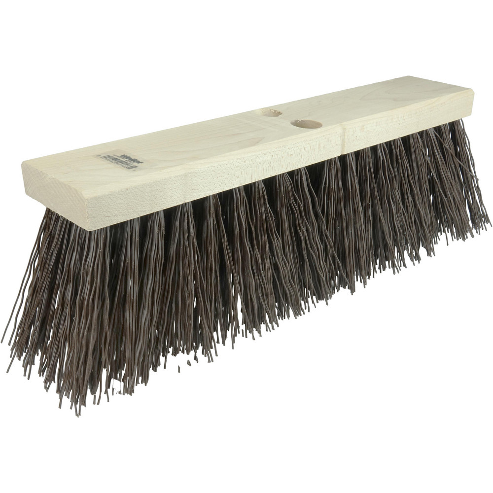 Weiler Push Broom: 24" Wide, Street Broom, Polypropylene Bristles - 42174
