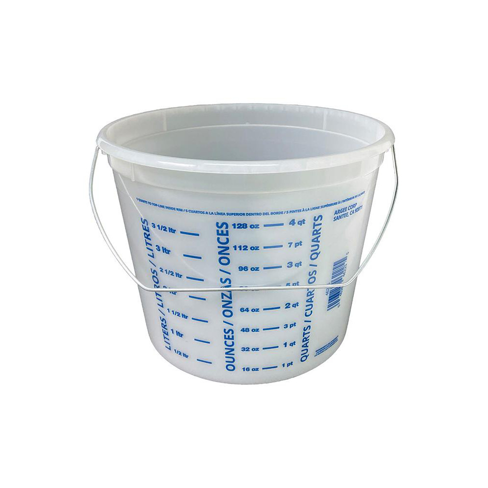 SEYMOUR-MIDWEST 5 Qt, Plastic Round White Bucket & Pail Kit - 46225