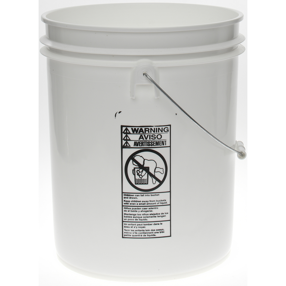 SEYMOUR-MIDWEST 5 Qt, Plastic Round White Bucket & Pail Kit - 46225