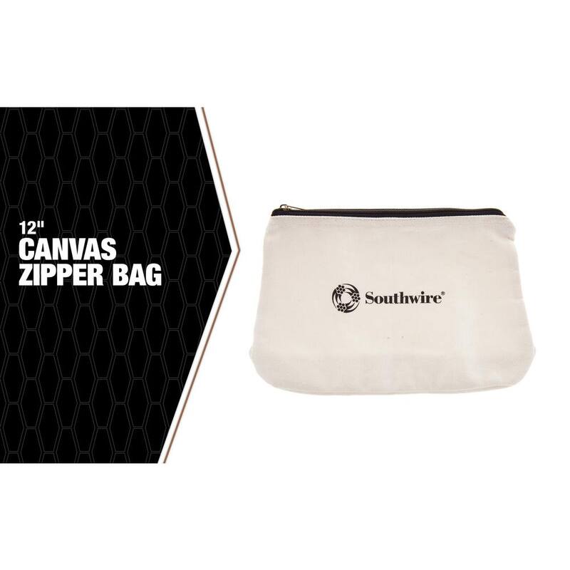 Southwire 12 in. Canvas Zipper Bag Tool Pouch - 58282840