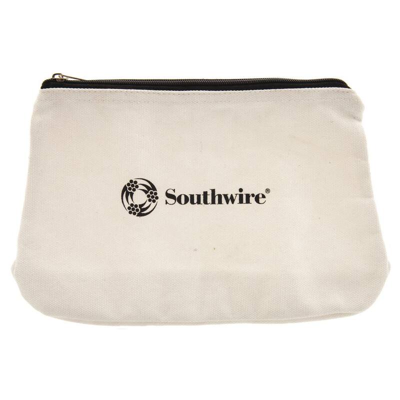 Southwire 12 in. Canvas Zipper Bag Tool Pouch - 58282840