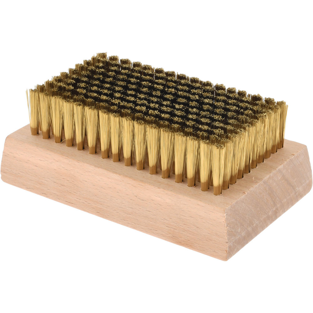 Made in USA Cleaning & Finishing Brush: 4-1/4" Brush Length, 2-1/2" Brush Width, Synthetic Bristles - 806-N