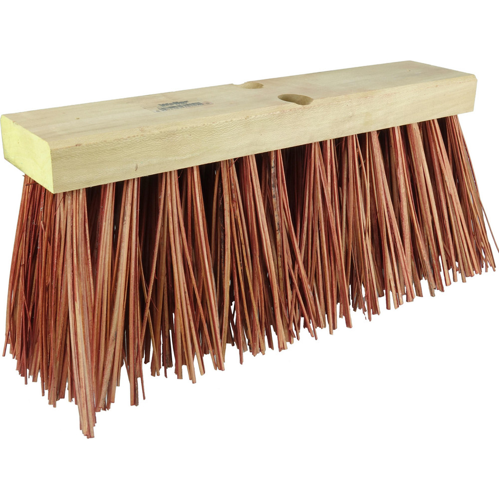 Weiler Push Broom: 16" Wide, Street Broom, Palmyra Bristles - 70209